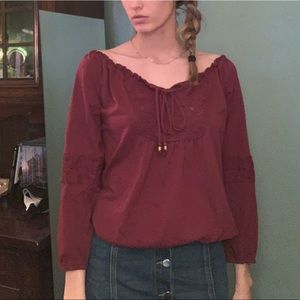 Maroon Prairie Blouse